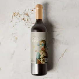 Elegant Red Wine Bottle 7